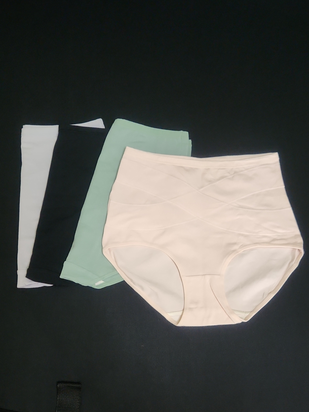 High-Waist Shaping Briefs - Pack of 4 (Peach, Mint, Black, Grey) - Picture 2 of 10